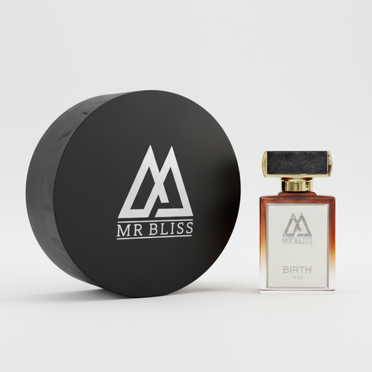 MR Bliss perfume bottle and packaging on a white background